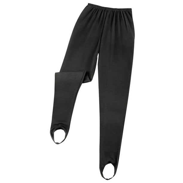 Women's 2-Pk Stirrup Pants black & gray Women's 2-Pk Stirrup Pants black & gray